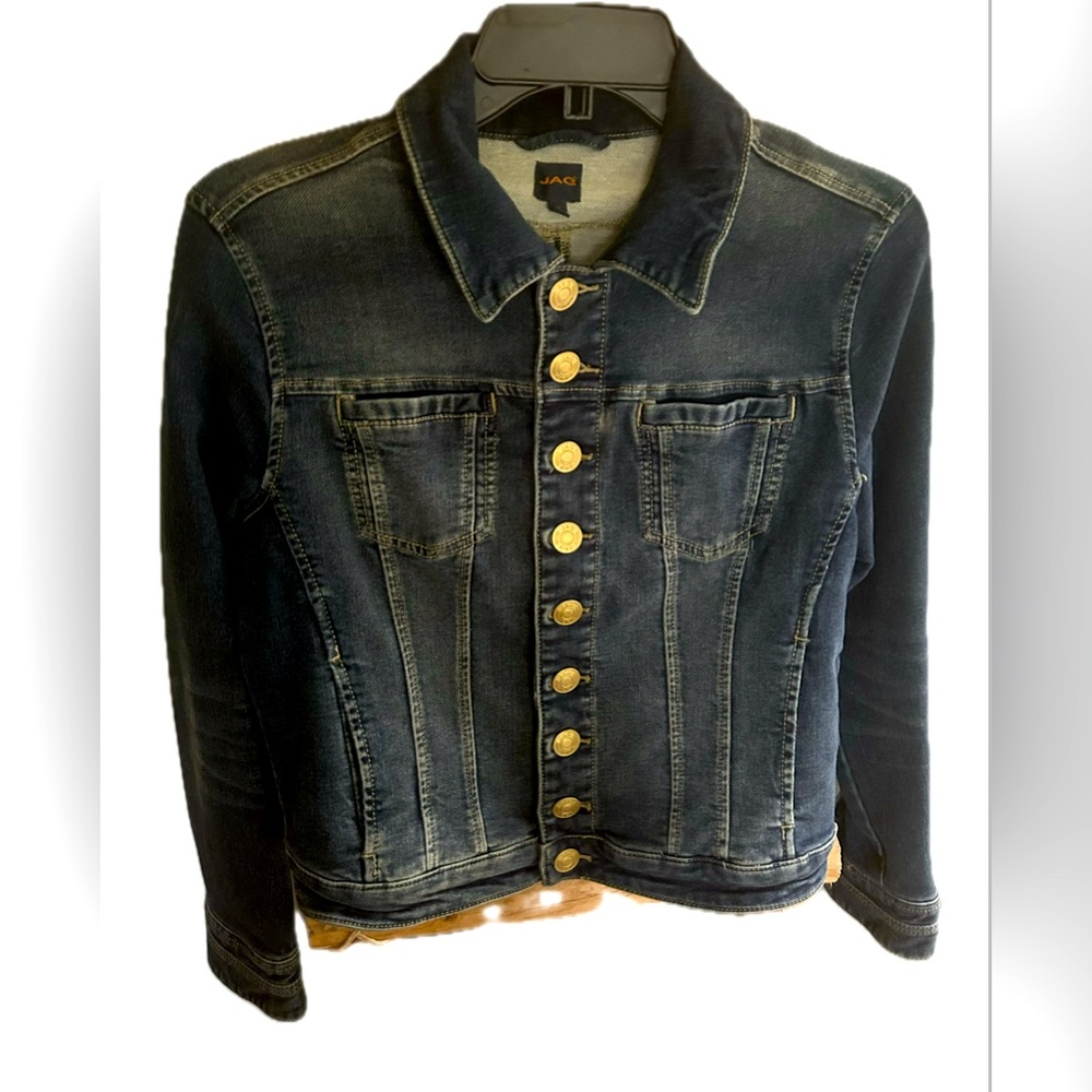 JAG Vintage Cropped Jean Jacket Savannah Button Up Blue Size Small